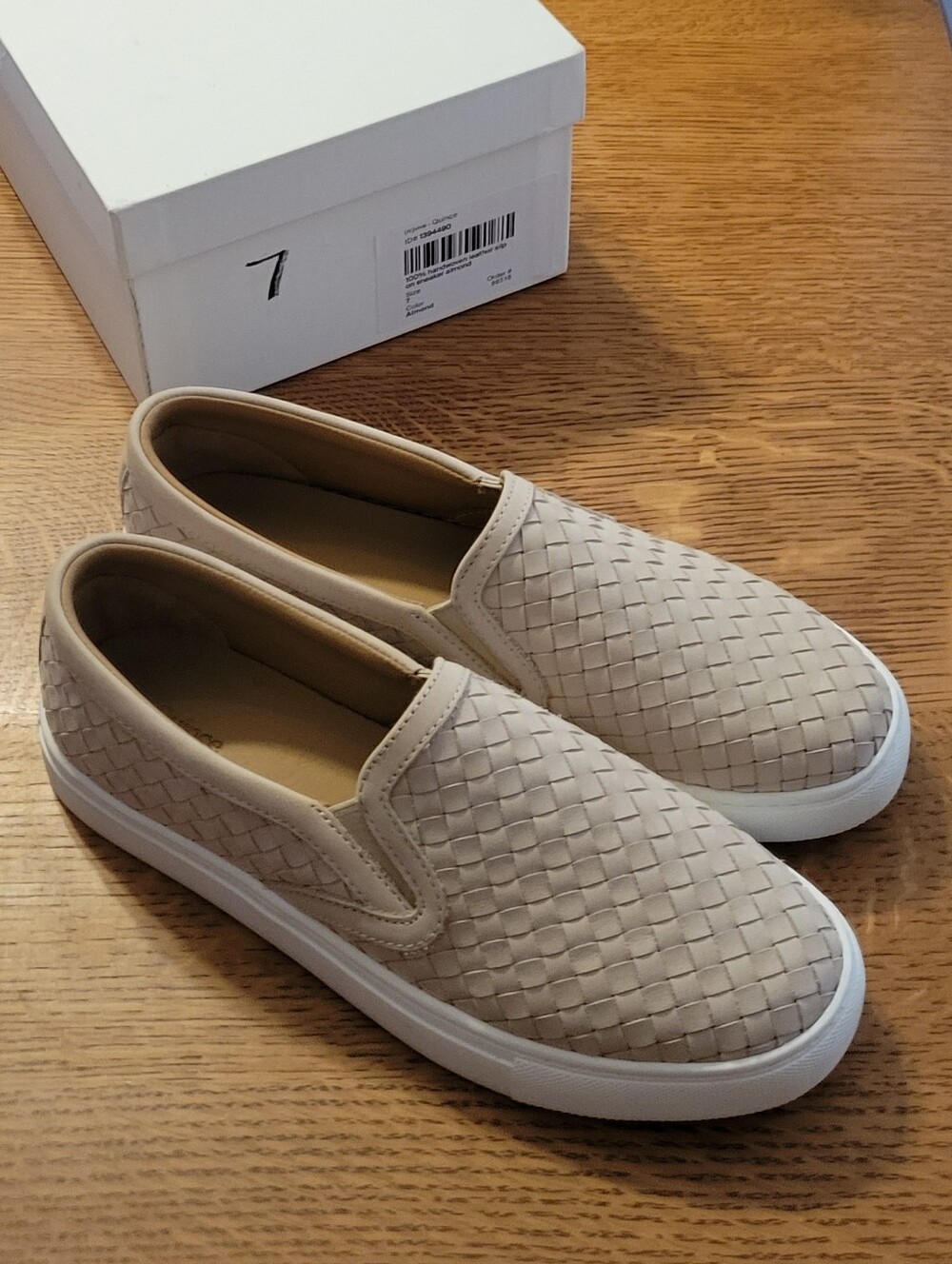 Quince Handwoven Leather Slip-on Sneaker - Almond - Picture 8 of 13